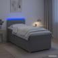 Preview: Boxspringbett mit Matratze Hellgrau 80 x 200 cm Stoff