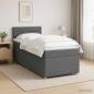 Preview: ARDEBO.de - Boxspringbett mit Matratze Dunkelgrau 80 x 200 cm Stoff