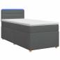 Preview: Boxspringbett mit Matratze Dunkelgrau 80 x 200 cm Stoff