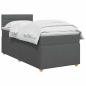 Preview: Boxspringbett mit Matratze Dunkelgrau 80 x 200 cm Stoff
