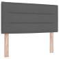 Preview: Boxspringbett mit Matratze Dunkelgrau 80 x 200 cm Stoff