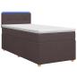 Preview: Boxspringbett mit Matratze Dunkelbraun 80 x 200 cm Stoff