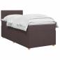 Preview: Boxspringbett mit Matratze Dunkelbraun 80 x 200 cm Stoff