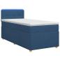 Preview: Boxspringbett mit Matratze mit Kopfteil Blau 90 x 200 cm Stoff