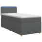Preview: Boxspringbett mit Matratze Dunkelgrau 90 x 200 cm Stoff