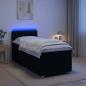 Preview: Boxspringbett mit Matratze Schwarz 100 x 200 cm Stoff