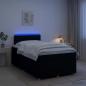Preview: ARDEBO.de - Boxspringbett mit Matratze Schwarz 120 x 190 cm Stoff
