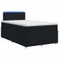 Preview: Boxspringbett mit Matratze Schwarz 120 x 190 cm Stoff