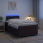 Preview: ARDEBO.de - Boxspringbett mit Matratze Dunkelbraun 120 x 190 cm Stoff