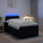 Preview: ARDEBO.de - Boxspringbett mit Matratze Schwarz 120 x 190 cm Stoff