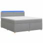 Preview: Boxspringbett mit Matratze Hellgrau 140 x 190 cm Stoff