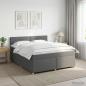 Preview: ARDEBO.de - Boxspringbett mit Matratze Dunkelgrau 140 x 190 cm Stoff