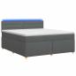 Preview: Boxspringbett mit Matratze Dunkelgrau 140 x 190 cm Stoff