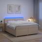 Preview: Boxspringbett mit Matratze Creme 140 x 190 cm Stoff