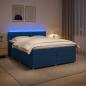 Preview: ARDEBO.de - Boxspringbett mit Matratze mit Kopfteil Blau 140 x 190 cm Stoff