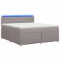 Preview: Boxspringbett mit Matratze Taupe 140 x 200 cm Stoff