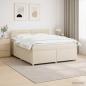 Preview: ARDEBO.de - Boxspringbett mit Matratze Creme 140 x 200 cm Stoff