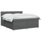 Preview: Boxspringbett mit Matratze Dunkelgrau 140 x 200 cm Stoff