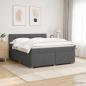 Preview: Boxspringbett mit Matratze Dunkelgrau 140 x 200 cm Stoff
