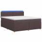 Preview: Boxspringbett mit Matratze Dunkelbraun 140 x 200 cm Stoff