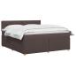 Preview: Boxspringbett mit Matratze Dunkelbraun 140 x 200 cm Stoff