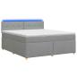 Preview: Boxspringbett mit Matratze Hellgrau 160 x 200 cm Stoff