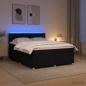 Preview: ARDEBO.de - Boxspringbett mit Matratze Schwarz 180 x 200 cm Stoff