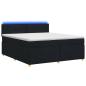 Preview: Boxspringbett mit Matratze Schwarz 180 x 200 cm Stoff
