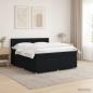 Preview: Boxspringbett mit Matratze Schwarz 180 x 200 cm Stoff