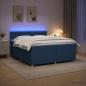 Preview: ARDEBO.de - Boxspringbett mit Matratze mit Kopfteil Blau 200 x 200 cm Stoff