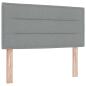 Preview: Boxspringbett mit Matratze Hellgrau 80 x 200 cm Stoff