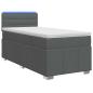 Preview: Boxspringbett mit Matratze Dunkelgrau 80 x 200 cm Stoff