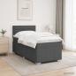 Preview: Boxspringbett mit Matratze Dunkelgrau 80 x 200 cm Stoff