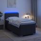 Preview: Boxspringbett mit Matratze Dunkelgrau 80 x 200 cm Stoff