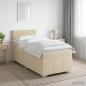 Preview: ARDEBO.de - Boxspringbett mit Matratze mit Kopfteil Creme 80 x 200 cm Stoff