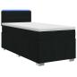 Preview: Boxspringbett mit Matratze Schwarz 90 x 190 cm Stoff