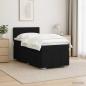 Preview: ARDEBO.de - Boxspringbett mit Matratze Schwarz 90 x 190 cm Stoff
