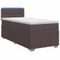 Preview: Boxspringbett mit Matratze Dunkelbraun 100 x 200 cm Stoff