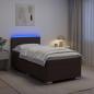 Preview: Boxspringbett mit Matratze Dunkelbraun 100 x 200 cm Stoff