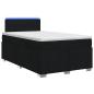 Preview: Boxspringbett mit Matratze Schwarz 120 x 190 cm Stoff