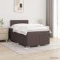 Preview: ARDEBO.de - Boxspringbett mit Matratze Dunkelbraun 120 x 190 cm Stoff