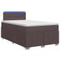 Preview: Boxspringbett mit Matratze Dunkelbraun 120 x 190 cm Stoff