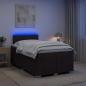 Preview: Boxspringbett mit Matratze Dunkelbraun 120 x 190 cm Stoff