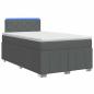 Preview: Boxspringbett mit Matratze Dunkelgrau 120 x 190 cm Stoff
