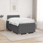 Preview: Boxspringbett mit Matratze Dunkelgrau 120 x 190 cm Stoff