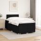 Preview: ARDEBO.de - Boxspringbett mit Matratze Schwarz 120 x 200 cm Stoff