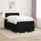 Preview: ARDEBO.de - Boxspringbett mit Matratze Schwarz 120 x 200 cm Stoff