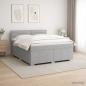 Preview: ARDEBO.de - Boxspringbett mit Matratze Hellgrau 140 x 190 cm Stoff
