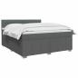Preview: Boxspringbett mit Matratze Dunkelgrau 140 x 190 cm Stoff