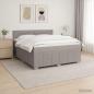 Preview: ARDEBO.de - Boxspringbett mit Matratze Taupe 140 x 190 cm Stoff